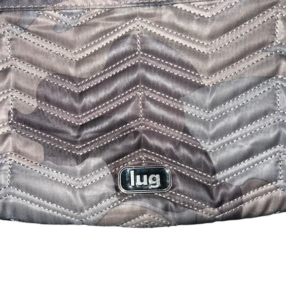 Lug Boomerang Charcoal-Gray Camo Print Crossbody Sling Freestyle Bag AS IS - Picture 3 of 16